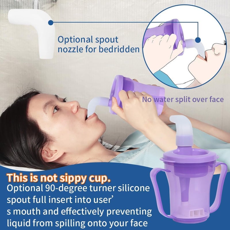 Ehucon Dysphagia Regulating Drinking Cup for Swallowing and Disorders People,Dispenses 5cc or 10cc of Liquid Each Time,No Thickener is Used.Helps to Prevent Choking - Image 4